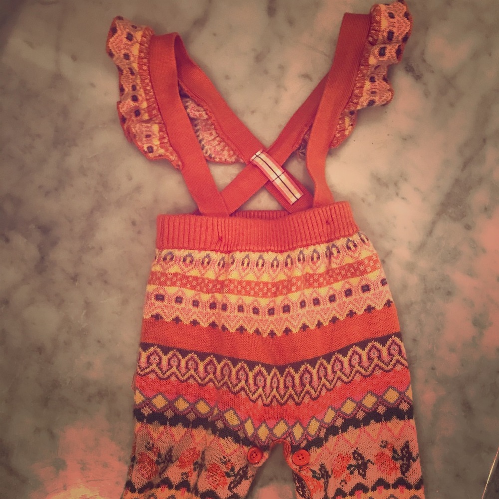 Matilda Jane Orange Knit Overalls